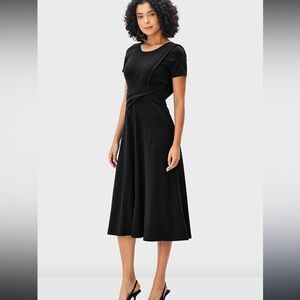 Elegant Black Midi Dress